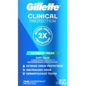 Gillette Clinical Déodorant Anti-Transpirant, Ultimate Fresh Advanced Solid 1.70 oz (Lot de 6) - Product Image 3