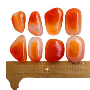 Cristales caídos de ónix con bandas, piedras caídas, Ágata con bandas, cristales curativos de ágata con bandas naranjas pulidas - Product Image 2