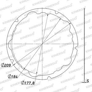 ผ้าเบรก ZF14HS3 สำหรับ ZF 6HP26, 275 มม. S3 (เซนาร์) - Product Image 2