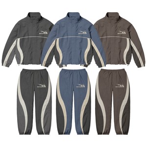 Chándal ligero de nailon impermeable personalizado, ropa para correr, chaqueta de nailon con cremallera y conjunto cortavientos de dos piezas - Product Image 1