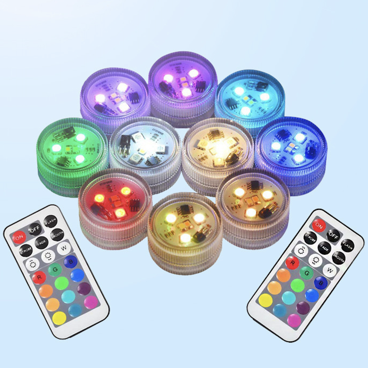 Pond Decor Parties Vase Bases Spas Aquariums Tub Submersible LED RGB Color Waterproof Pool Light With Suction Cup Remote Control