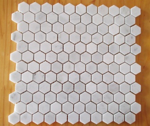 Carrara blanc oriental blanc Athen Beige miel Onyx blanc Beige jaune marbre hexagone mosaïque mur dos Splash carrelage - Product Image 2