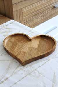 Plateau de service en bois de chêne avec coins arrondis, Assiette en bois, Planche de service Accessoires d'espace de travail faits à la main | Affiné | - Product Image 4