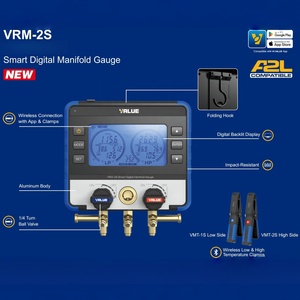 डिजिटल बहुक्रियाशील/यौगिक गेज 1.5m रबर होजाता है बहु-कार्यात्मक प्रशीतन दबाव परीक्षक VRM-2S मूल्य - Product Image 4
