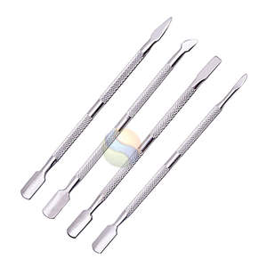 Pousse-cuticules en acier inoxydable double extrémité de qualité supérieure, logo personnalisé, outil de beauté, pousse-cuticules professionnel en acier inoxydable - Product Image 5