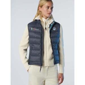 Gilet Imbottito Invernale Antivento con Cappuccio per Donne, Lunghezza Lunga, Taglie Grandi, Stile Casual, Grigio Scuro - Product Image 5