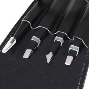 Pince à épiler personnalisée à marque privée en acier inoxydable, pointe lisse de 10 mm, prise en main parfaite, plate et inclinée pour sourcils - Product Image 6