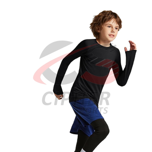 Buena calidad camisas de compresión niños venta al por mayor de alta calidad 100 algodón más tamaño sublimación impresión camisa de compresión niños - Product Image 4