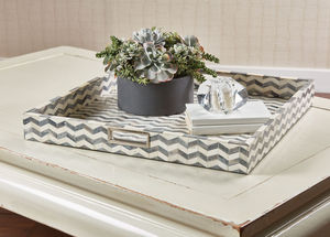 Excelente artesanía, diseño inspirado en el hueso, madera Natural Rectangular, decoración del hogar, bandeja para servir, Chipset, incrustaciones de resina, diseño elegante - Product Image 2