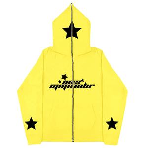 เสื้อฮู้ดมีซิปมีซิปสำหรับผู้ชายเสื้อมีฮู้ดผ้าคอตตอนเนื้อหนาพิมพ์ลายพัฟแบบกำหนดเองได้เสื้อมีซิป - Product Image 5