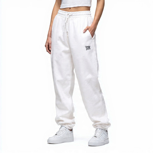 Pantalons de survêtement en molleton 500 GSM pour femmes, taille haute avec cordon de serrage, pantalons de jogging pour femmes, jogging d'extérieur, pantalons de survêtement 450 GSM pour femmes - Product Image 3