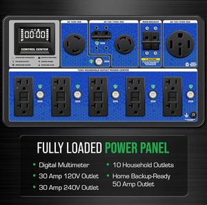 เครื่องกำเนิดไฟฟ้าสำรองสำหรับบ้านแบบพกพา รุ่น XP15000HXT 15000 วัตต์ ใช้ได้สามระบบเชื้อเพลิง พร้อมระบบเตือนก๊าซคาร์บอนมอนอกไซด์ รับประกัน 3 ปี จากโรงงาน - Product Image 4