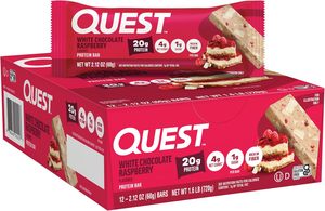 Barres protéinées Quest Nutrition au chocolat blanc et framboise (lot de 12) - Product Image 5