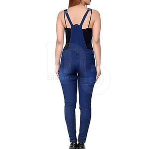 Nouveau femmes jean mode Hip Hop combinaison bavoir pantalon hommes Denim charpentier salopette pleine longueur pantalons décontractés pantalon ample - Product Image 2