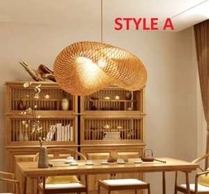 Hot Trend Decor Pendent Hanging Lampshade <b>Cover</b> Cheap Wholesale Hand Woven Natural Bamboo Rattan <b>Lighting</b> - Product Image 5