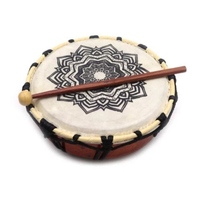 Tambour à main chamanique en bois d'érable naturel, fabriqué à la main, pour les rituels de guérison, la méditation, le yoga et l'équilibrage énergétique
