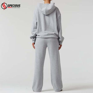 Conjunto Deportivo con Capucha para Mujer, Estilo Urbano, 100% Algodón, Holgado, Pantalón y Sudadera Reversible Ecológico - Product Image 2