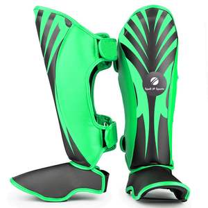 Espinilleras de Cuero Personalizadas para Muay Thai, Impresas a Medida, Ecológicas, Profesionales, para Entrenamiento de Kickboxing al Aire Libre - Product Image 1