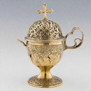 Quemador de incienso colgante de aroma eterno, incensario colgante, quemador de incienso de Iglesia Vintage para ambiente ceremonial y espiritual - Product Image 2