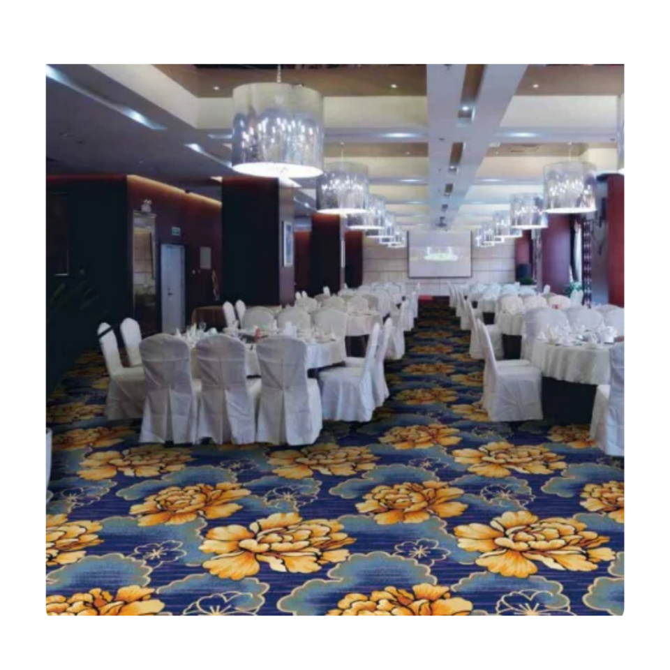 Hotel Soft Floral Wall to Wall Carpet Luxury High-quality Banquet Hall 80% Wool+20% Nylon Akminster Printed Guest Room Carpet