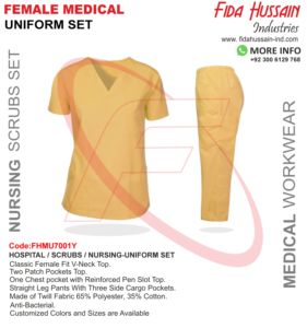 Uniforme d'hôpital à manches courtes en 65% polyester 35% coton vente chaude hôpital dames soins infirmiers médicaux Scrubs uniformes ensembles - Product Image 6