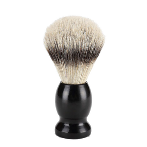 Brocha de Afeitar Personalizada de Alta Calidad para Hombre, Color Negro Mate, con Mango Metálico, Protección Vegetariana y Duradera - Product Image 1