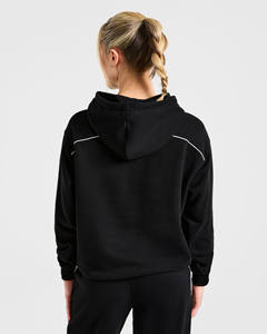 High Demand Custom Logo <b>Black</b> <b>Hoodie</b> & Jogger With Piping Two Piece Women's Tracksuits Breathable Sportswear Women Sweat Suits - Product Image 3
