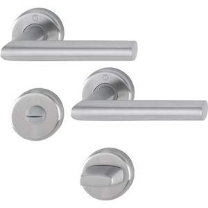 Juego de Rosetas Utrecht de Acero Inoxidable F69 Redondas SK/OL DIN Izquierda/Derecha D/D HOPPE E1444Z/17KV/17KVS para Manijas de Puertas y Ventanas - Product Image 1