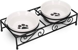 Stainless Steel Pet Accessories <b>Dog</b> for Food Feeding Triple <b>Bowl</b> <b>with</b> Black Color <b>Stand</b> - Product Image 2
