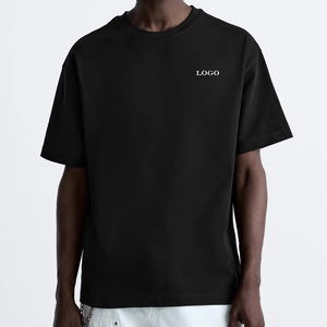 Camiseta de hombro caído de gran tamaño de alta calidad para hombres personalizada de manga corta de peso pesado suelta transpirable - Product Image 5