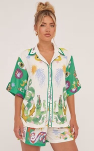 <b>Satin</b> Silk Pajamas for Women's <b>Set</b> <b>Pyjamas</b> Button Pigiama Donna Pjs Winter Mujer Pijama Sleepwear Nightwear Pizama Damska 2Pcs - Product Image 2
