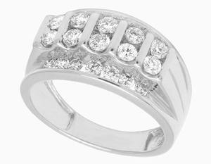 Anillo de compromiso de banda de boda de diamante de moissanita de plata esterlina S925 de calidad superior - Product Image 3