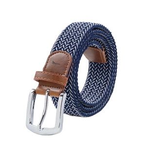 Ceinture élastique pour homme, ceinture ajustable, longueur 110-125 cm, avec boucle en métal, logo personnalisé, 2-3 cm, vêtements décontractés - Product Image 2