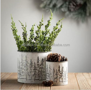 Customizable Premium Quality Metal Christmas <b>Planter</b> Decorative For Indoor Or <b>Outdoor</b> Decor - Product Image 4