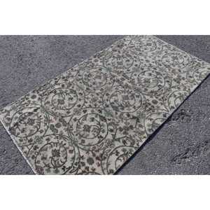 พรมวินเทจ, พรมตกแต่งขนาด 3.5x6.6 ฟุต พรมตุรกี, พรมขนสัตว์เปอร์เซียสีเขียว - Product Image 2