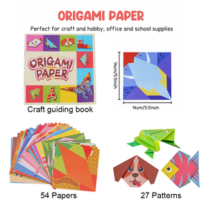 Offre Spéciale Foska <span class=keywords><strong>facile</strong></span> à plier papier <span class=keywords><strong>Origami</strong></span> de dessin animé coloré pour enfants et adultes artisanat pliant bricolage école Arts artisanat - Product Image 2