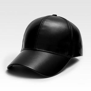 Gorra de Béisbol Deportiva Vintage de Cuero Genuino de Alta Calidad, Impermeable, para Hombre, Informal, con Cierre a Presión, Decoración de Perlas y Metal - Product Image 1