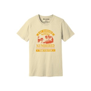 Camiseta de tela de algodón 100% con estampado de temas de fiesta 160-180 a GSM pesado 12 colores disponibles Personalice su propio diseño y colocación - Product Image 6