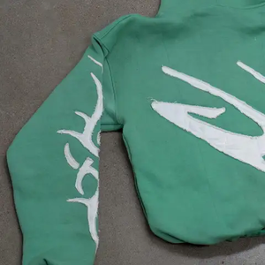 Custom Sun Faded Crop Hoodie Streetwear Low MOQ Fashion Wear Distress Sudadera con capucha bordada Unisex Hip Hop Hoodies Made In Pakistan - Product Image 4