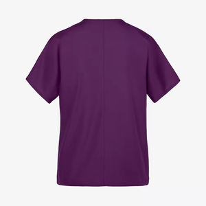 เสื้อยูนิฟอร์มพยาบาลแขนสั้นผ้าเนื้อละเอียดสำหรับทุกเพศโลโก้ OEM ตามสั่ง - Product Image 6