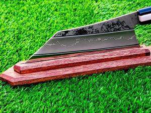 Cuchillo de chef de acero al carbono cuchillo de cocina hecho a mano con mango de madera personalizable para aniversario o Navidad para bricolaje y regalos - Product Image 4