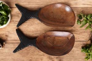 Bol de service de luxe en bois en forme de bateau à rames, avec cuillère en bois, jetable, biodégradable, multifonctionnel pour fêtes, pour chips, trempettes, salades de fruits - Product Image 5