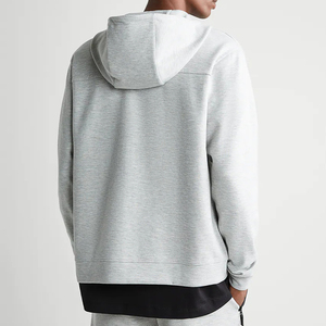 Dec Oem personalizado Jogging Sudadera entrenamiento Slim Fit Zip Hoodies cremallera Unisex Stopper cordón gris hombres Fitness Hoodies - Product Image 5