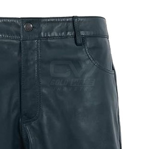 Pantalones cortos de cuero para hombre con contraste de Color a precio barato fabricados en Pakistán, pantalones cortos cómodos de alta calidad para hombre - Product Image 5