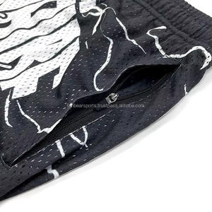 Shorts en maille personnalisés 100 % polyester, design sublimation, pour garçons et hommes, style basketball, pour la plage, fournisseur en gros, dernier design - Product Image 5