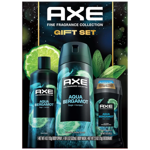 AXE Aqua Bergamot Gift Set para hombres Men Body Wash, Body Spray & Desodorante, Fine Fragrances Collection, Sage & Juniper Juego de 3 piezas - Product Image 4