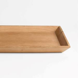 Juego de Bandejas de Madera Rectangulares Largas Hechas a Mano Naturales de Primera Calidad con Diseño Curvo para Decoración del Hogar, Hotel, Restaurante y Regalo - Product Image 5