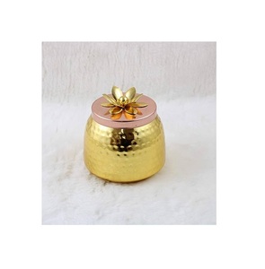 Ensemble de 2 pots à fruits secs en or antique faits à la main de qualité supérieure avec une qualité supérieure supplémentaire à un prix très abordable - Product Image 2