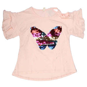 Camiseta elegante para niñas - Color melocotón - Product Image 1