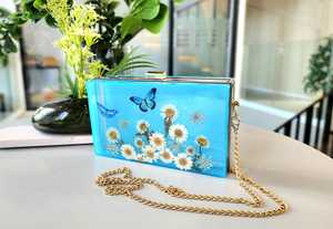 Stylish Resin <b>Box</b> Clutch <b>Handbag</b> | Modern Waterproof Eco-Friendly Women's Wedding Evening Purse | Party Reception Special Bag - Product Image 3